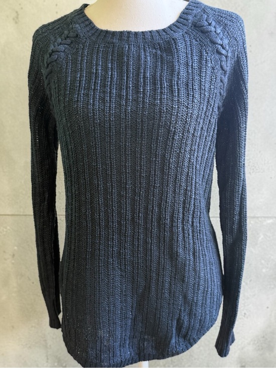 Pink Republic Sweaters - NET Pink Republic Forest Shade Blue Ribbed Cable Knit Sweater Size Medium